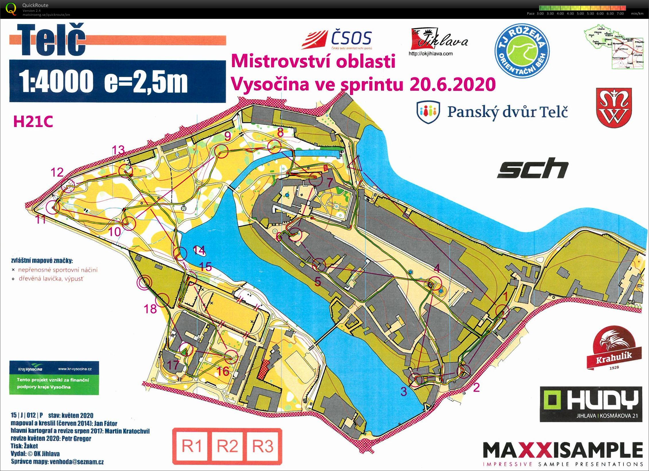 Telč: OM Vysočina ve sprintu (20.06.2020)