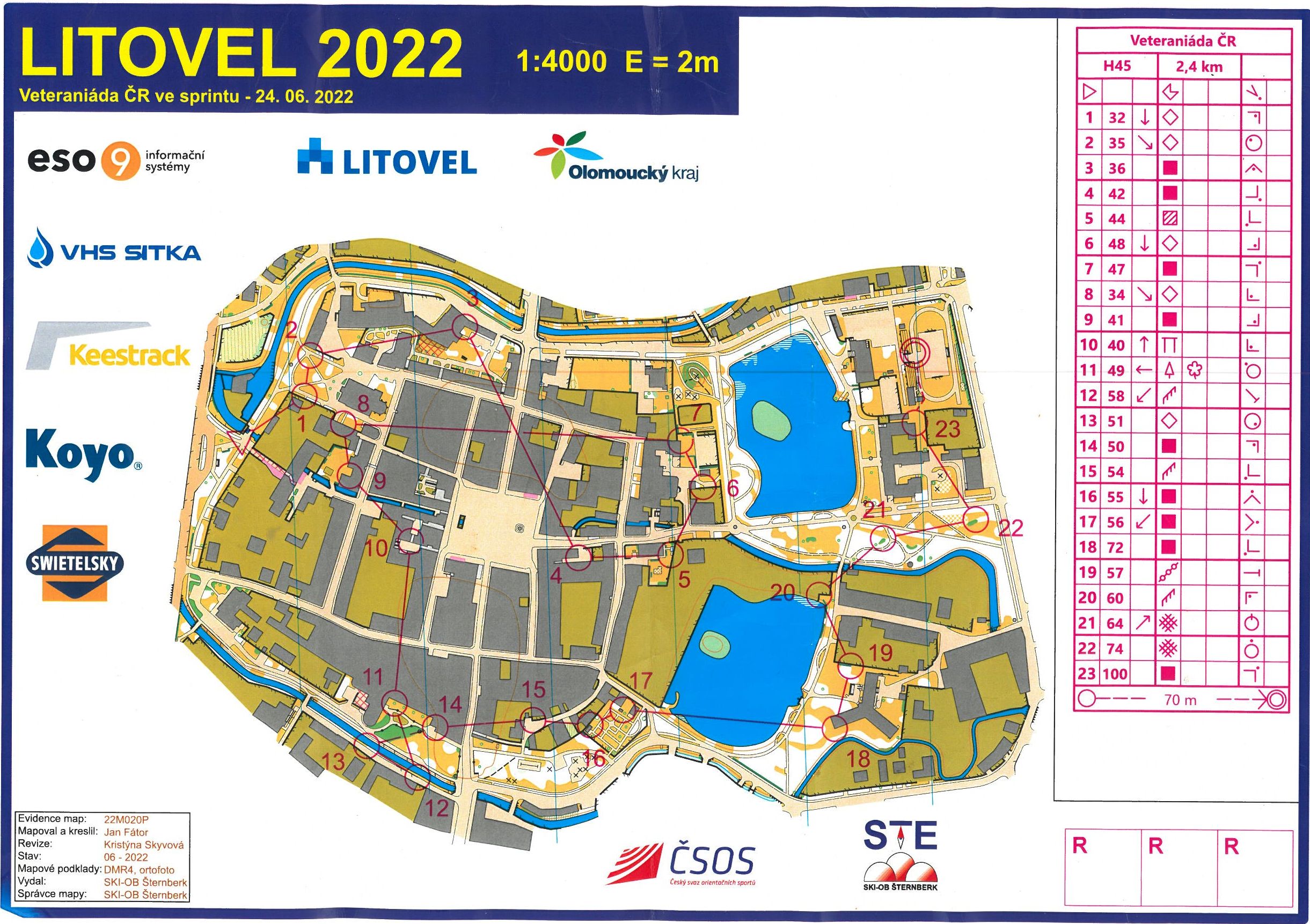 Veteraniáda - sprint / Litovel (24.06.2022)