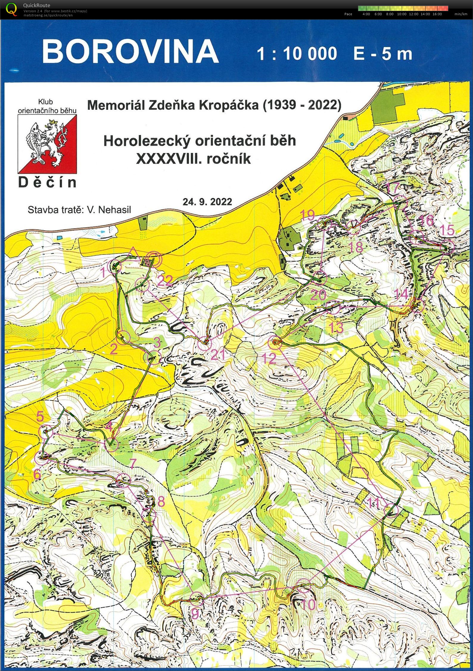 Horolezecký OB 2022 - Memoriál Zdeňka Kropáčka (24.09.2022)