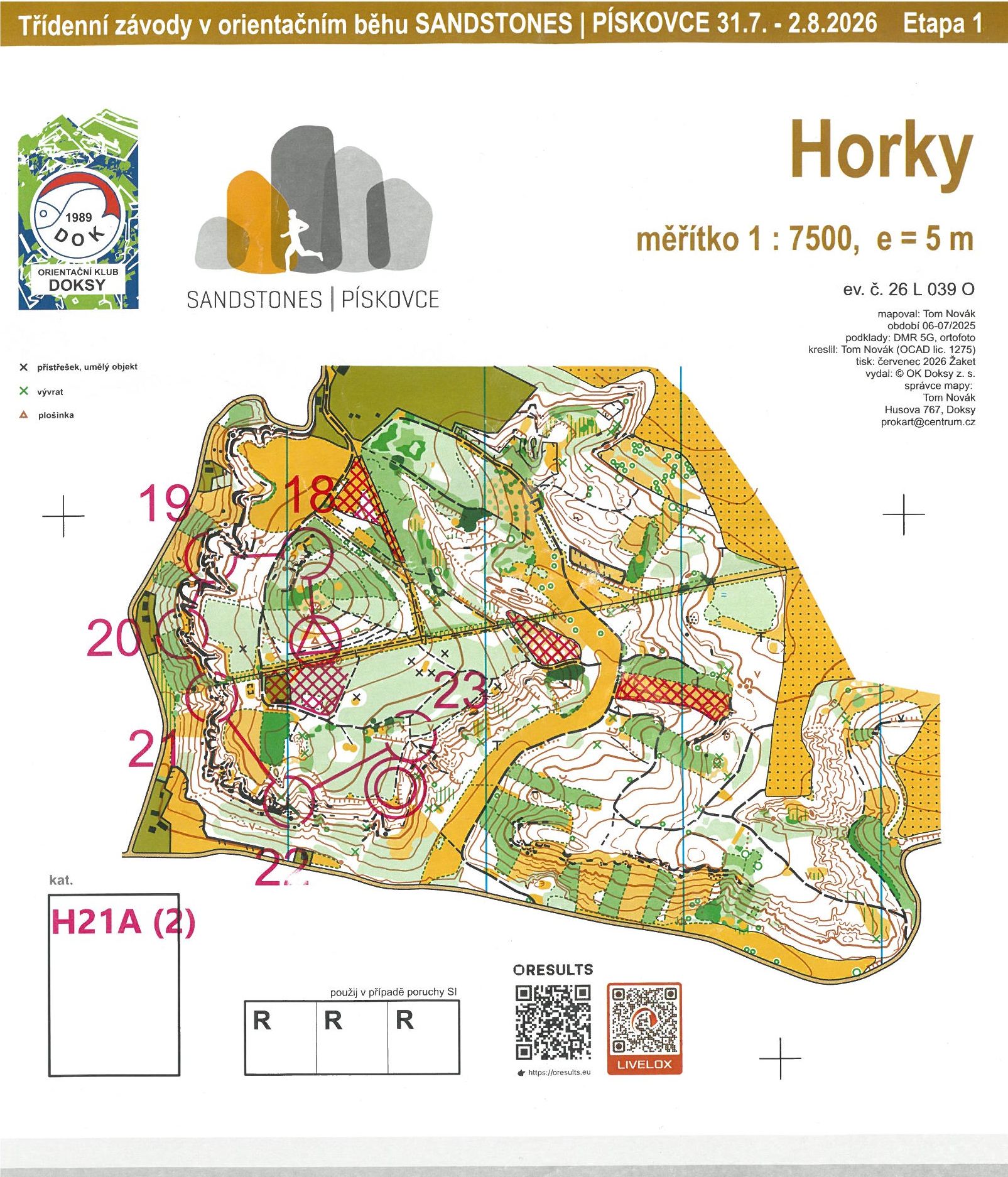 Sandstones|Pískovce 2026 - E1/II (31.07.2026)