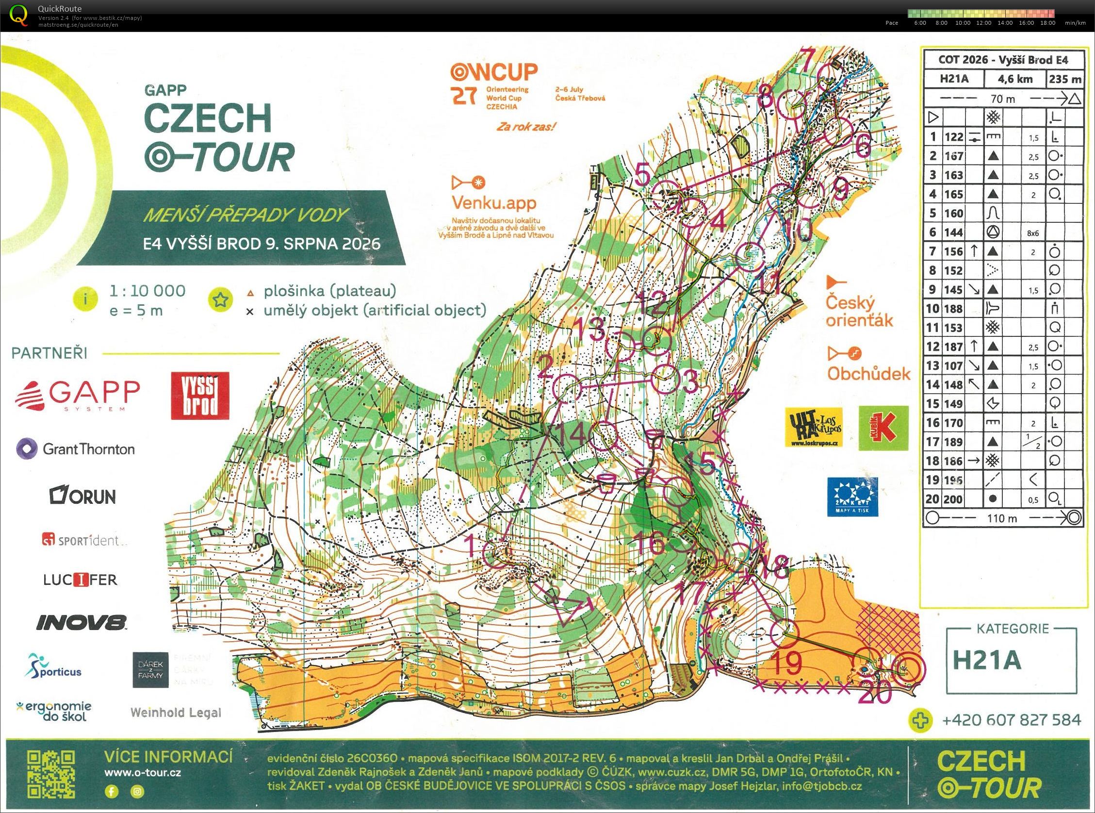 CZ O-Tour 2026 - Vyšší Brod - E4 (09.08.2026)