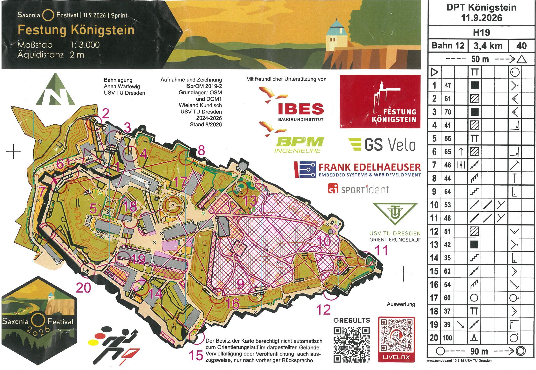 Saxonia-O-Festival '26 Festungsprint Königstein (11.09.2026)